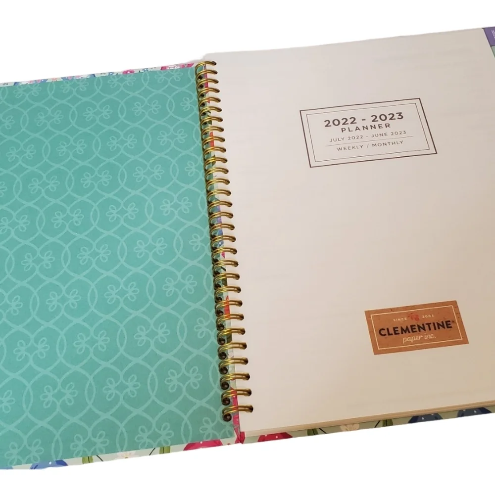 Clementine Floral Butterfly Patterned 2022/2023 Planner Hardcover